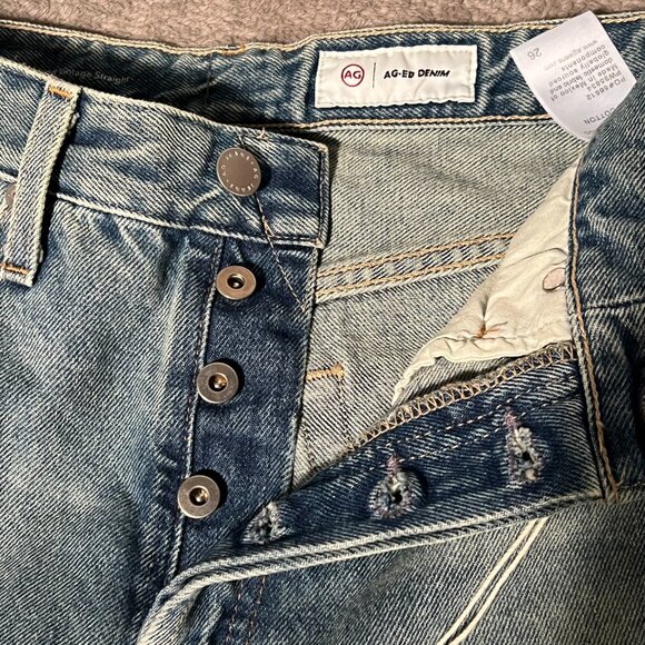 AG Adriano Goldschmied women's jeans 26 blue high waist relaxed vintage straight - Picture 8 of 15